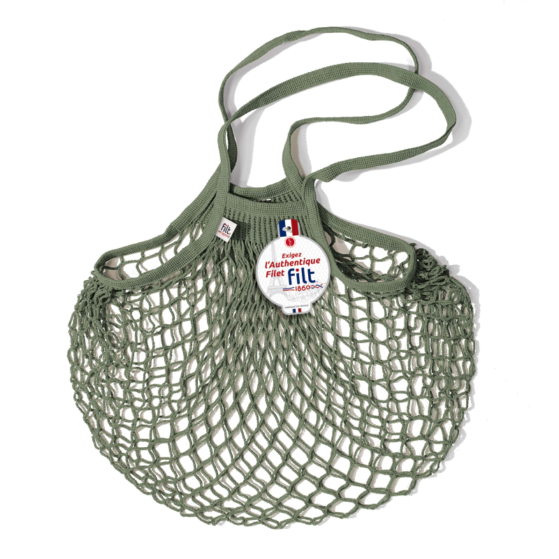 Net shopping bag with large handle