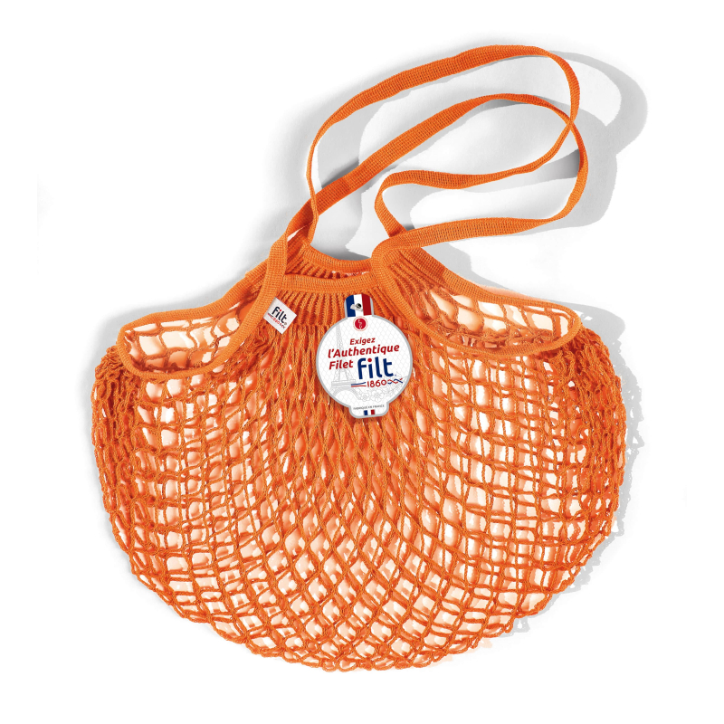 Net shopping bag with large handle