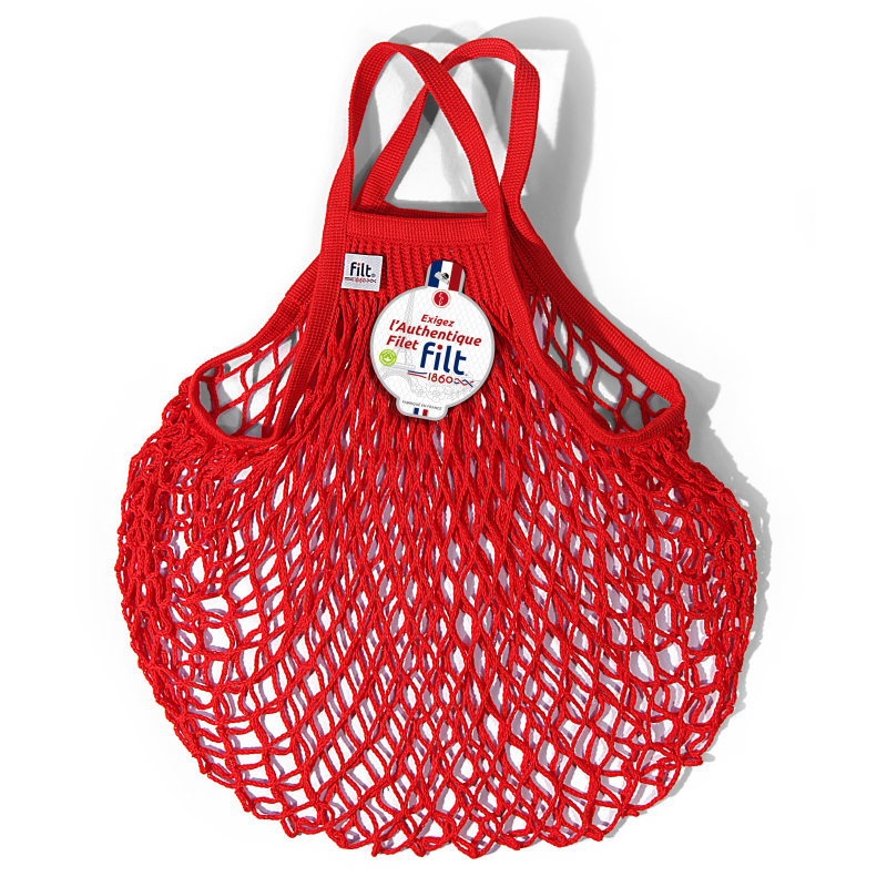 Net shopping bag with small handle