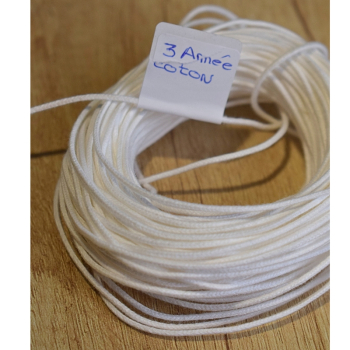 Cotton wick ("armée") 3 for candle